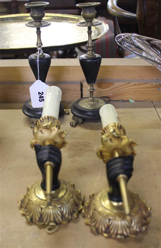 Pr wall lights & pr candlesticks